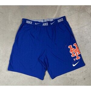 Nike Dri-Fit New York Mets Practice Blue Performance Shorts Mens XL